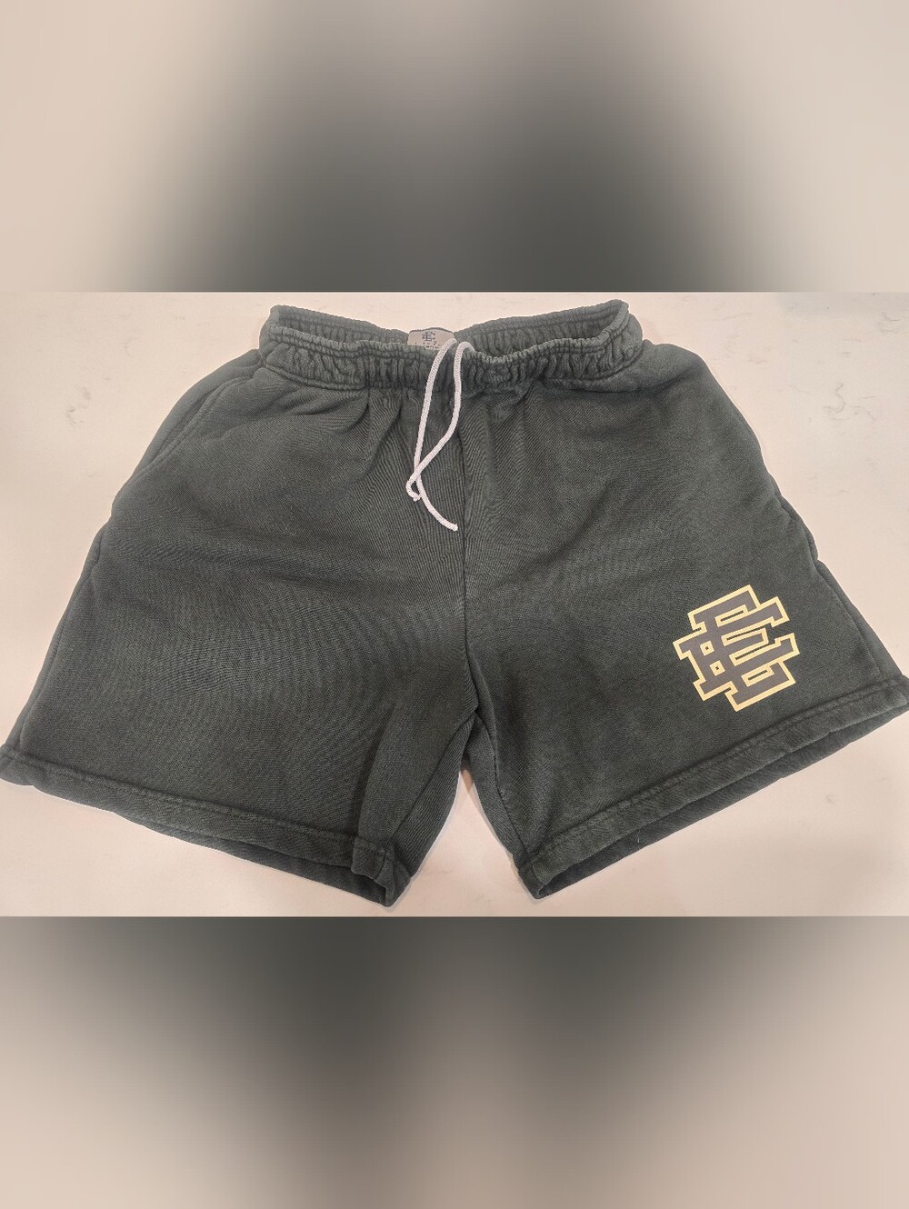 ERIC EMANUEL - EE FRENCH TERRY BASIC SWEATSHORTS - Dark Grey/Washed Black - Picture 4 of 7